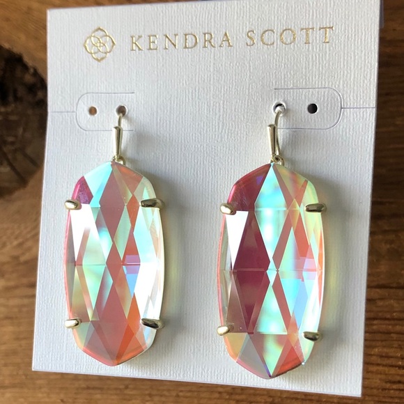 Kendra Scott Esme Earrings - Gold & Dichroic Glass - Picture 2 of 8